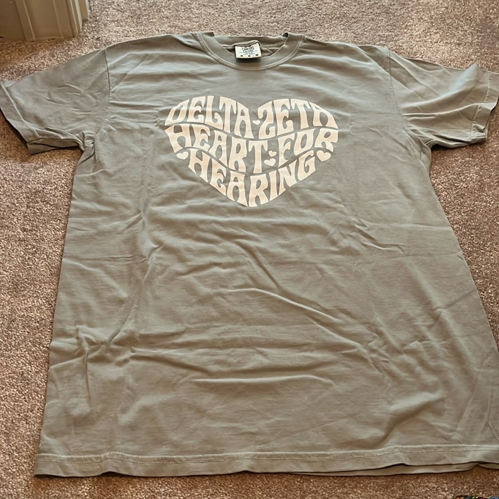 Delta Zeta Tee- heart for hearing